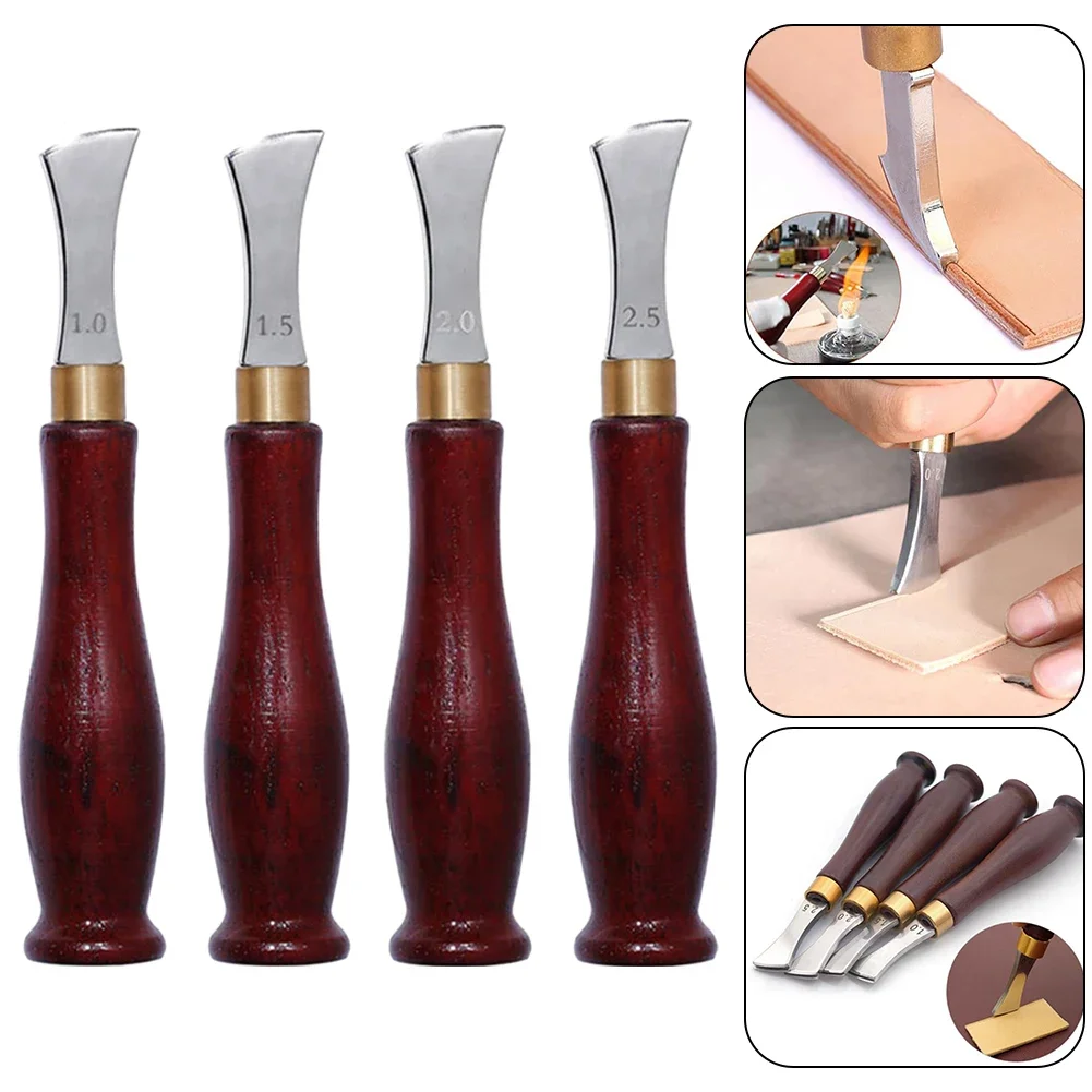 2.5mm 1.5mm 2.0mm 가죽 크림핑 가죽 배선 압력 라인 도구 강철 목재 재봉 도구 부채꼴 가죽 가공