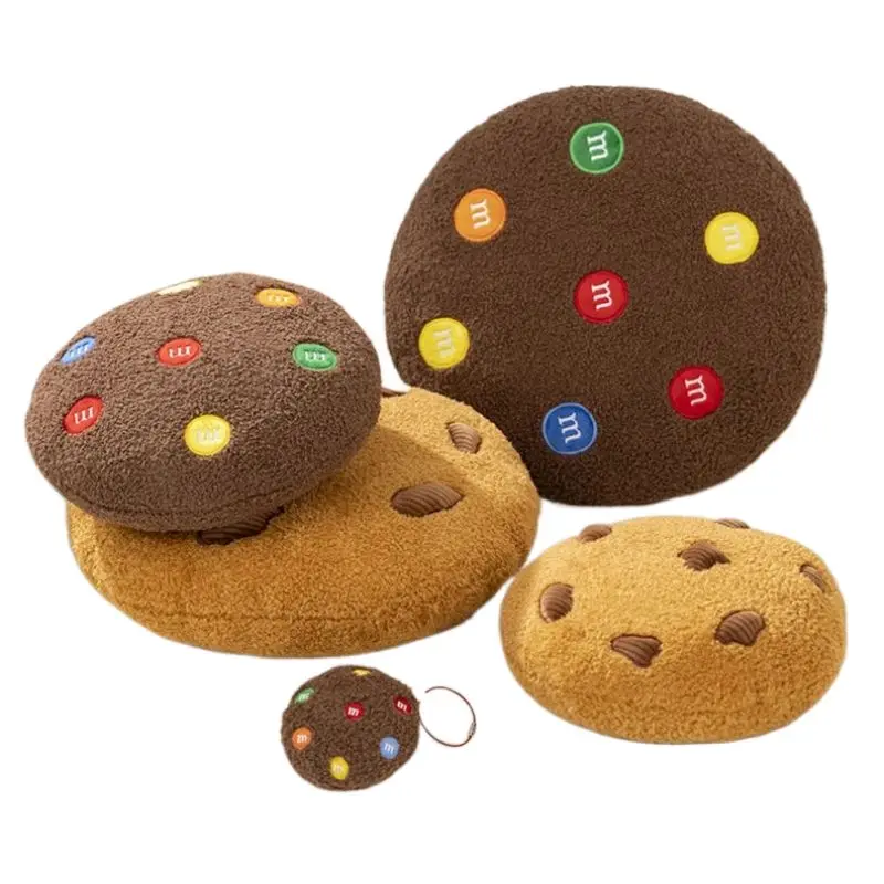 

10/26/36CM Simulation Chocolate Biscuits Plush Pillow Cute Cartoon Chocolate Chip Cookies Plush Toys Kids Gift Sofa Decoration