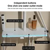 Shower System Set Modern Showers For Bathroom Piano Button Ambient Light  Brass Glass Shelf Shower Digital Display Shower Set 3
