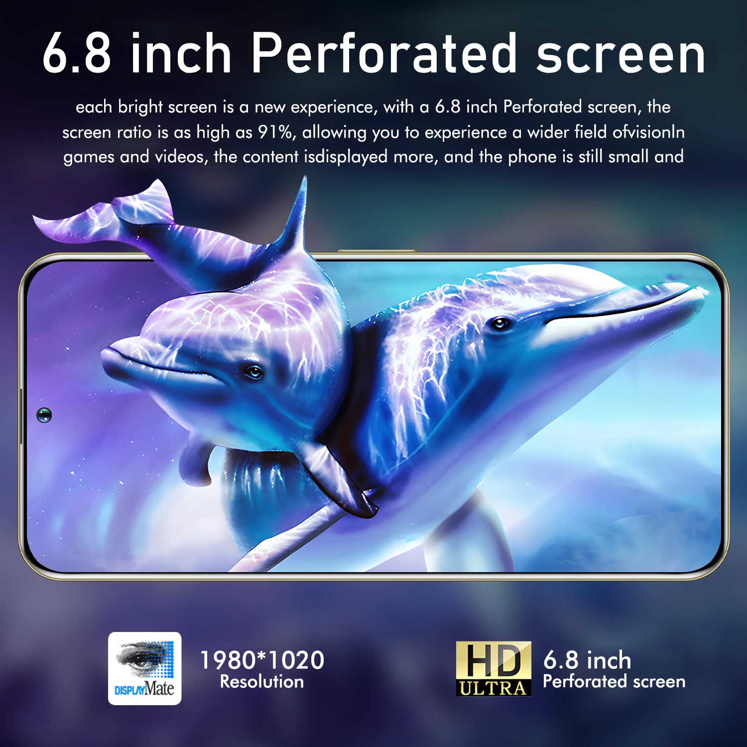 Smartphone A73 5G Phone,6.8 inch,8GB RAM,256GB 512GB ROM,Dual SIM,Mobile phone,Google Play Store,24+48MP,6800mAh,Cellphones 3
