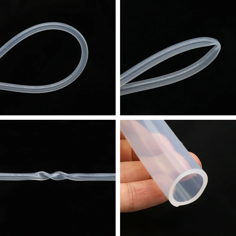 Peristaltic Pump Tube Soft Silicone Hose Flexible Nontoxic Transparent Food Grade ID 0.8 1 1.6 2.4 3.2 4.8 6.4 7.9 9.6 12.7mm 1M silicone tubeplastic tube