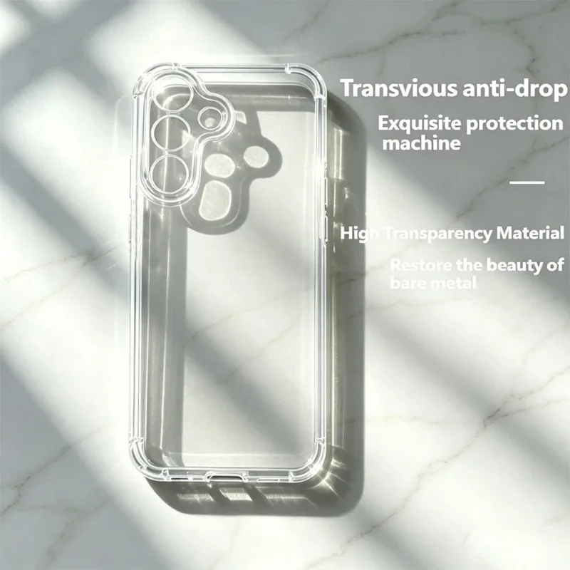 Enhanced Transparent Shockproof Acrylic Phone Case with Clear Back