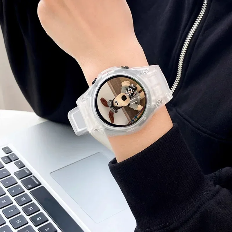 Enhanced Silicone Strap with PC Case for Smartwatch Sport Loop Band Bracelet