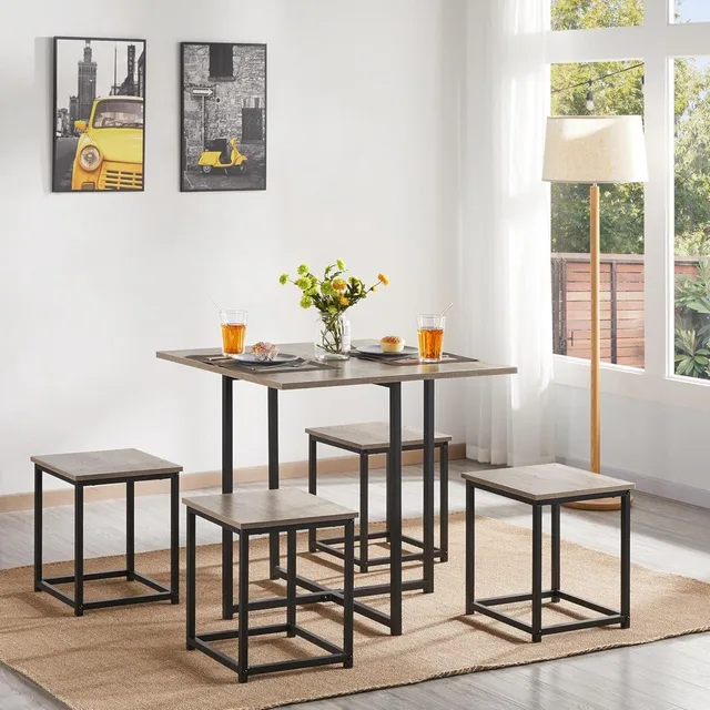 Industrial Dining Table Set 6