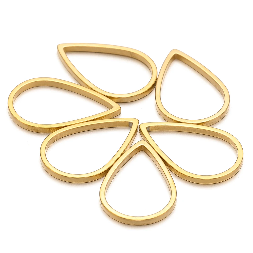 20/50pcs 스테인레스 스틸 워터 드롭 모양의 커넥터 쥬얼리 귀걸이 목걸이에 대한 펜던트의 매력 액세서리 만들기 도매