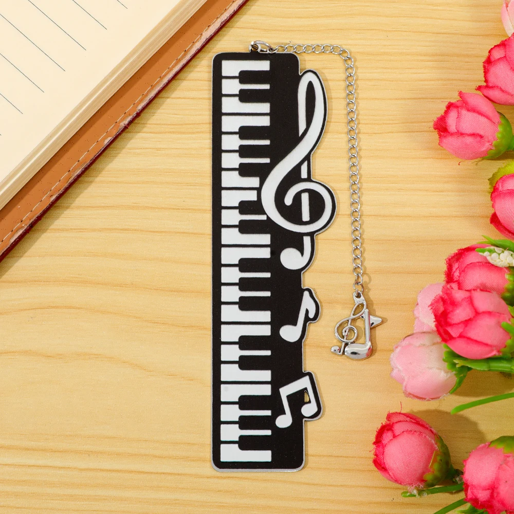 Segnalibro in metallo con note musicali bianche e nere, un regalo per gli appassionati di musica, un segnalibro per donne e uomini, un segnalibro. - immagine 6
