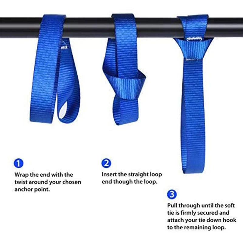 Cargo straps cargo tie down strap tie down straps lashing strap Car Motorcycle Packing Tie Downs Loop Strap Trunk Cargo Luggage Fixed Durable Mutipurpose Nylon Soft Straps Auto Accessories