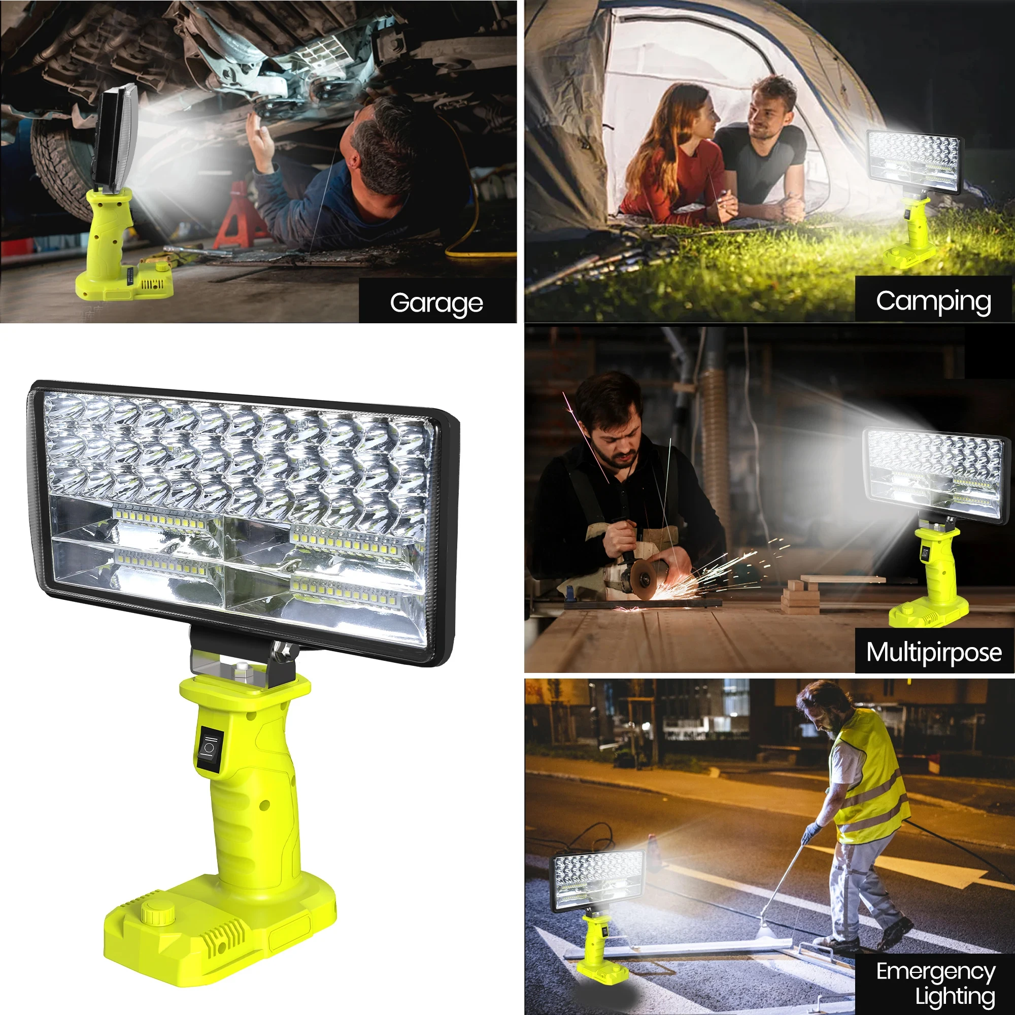 LED Work Light 4000LM 35W Outdoor Emergency for Ryobi 18V Battery