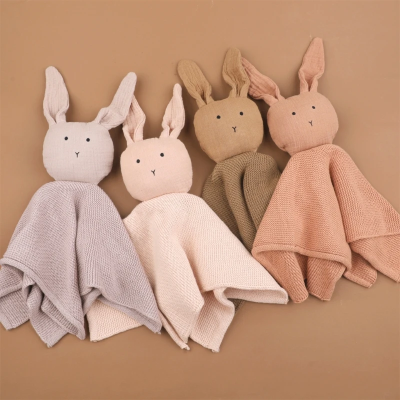 

Soothe Appease Towel Sleeping Cotton Comforter Blanket Security Blanket Rabbit Pattern Snuggle Toy Sleep Toy