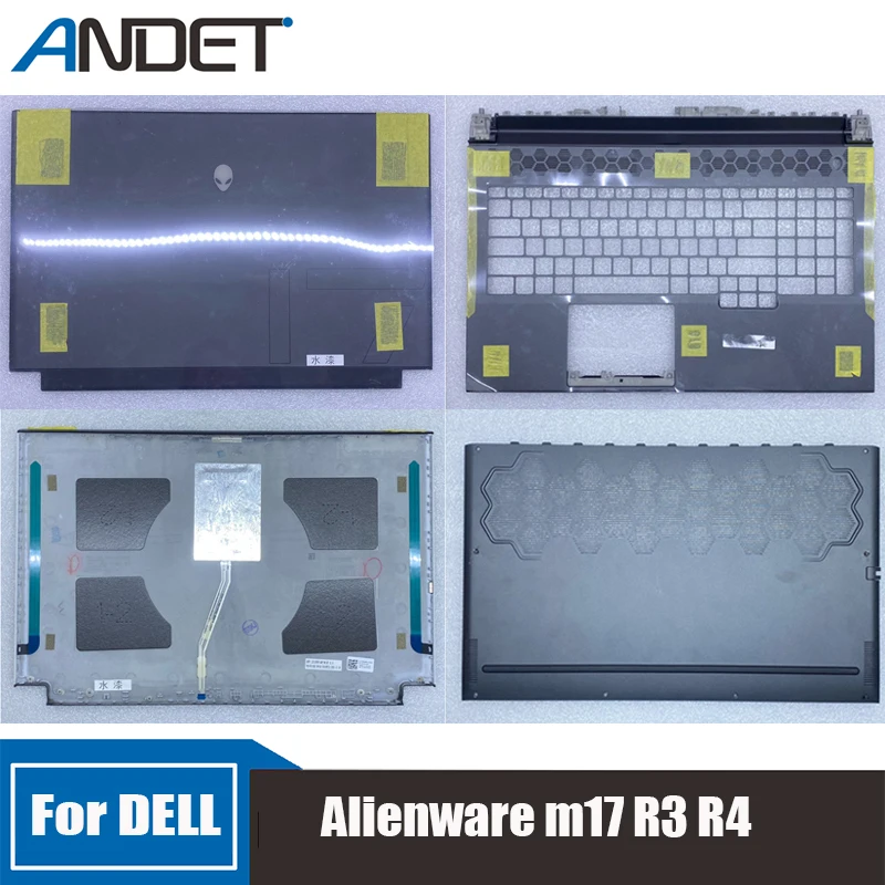 

New For DELL Alienware m17 R3 R4 Laptop White Black Screen Back Shell Rear Lid Keyboard Bezel Top Cover Lower Cover Shell