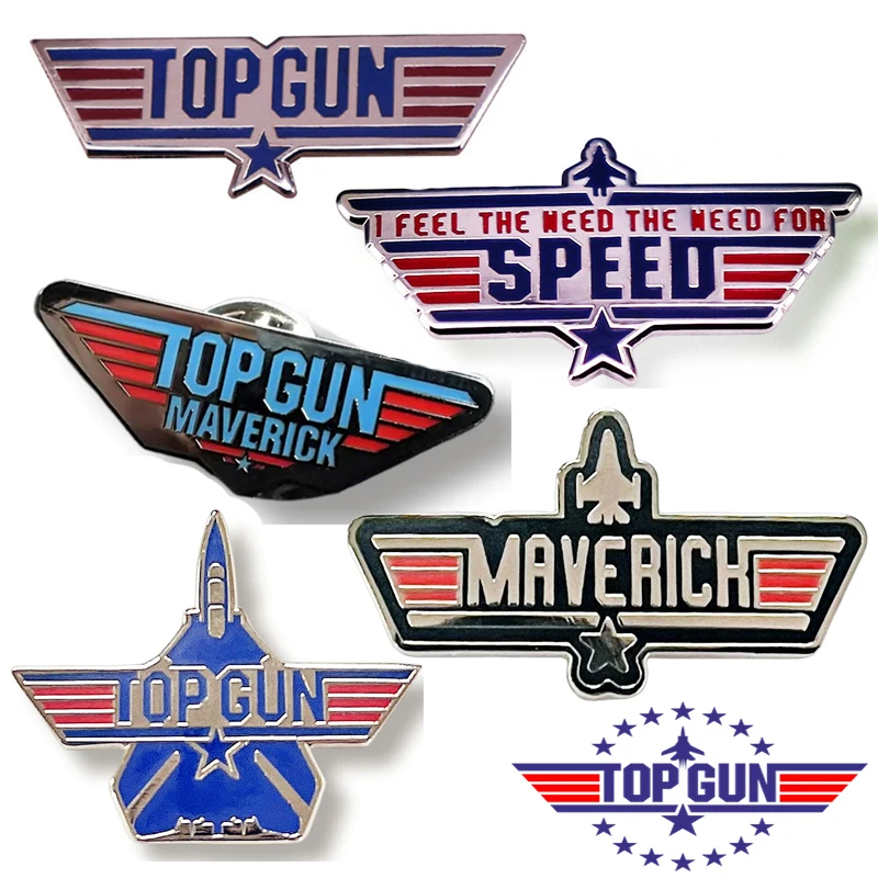 TOP GUNS Maverick Movie Airplane PILOT AVIATOR Enamel Pin Brooch Metal