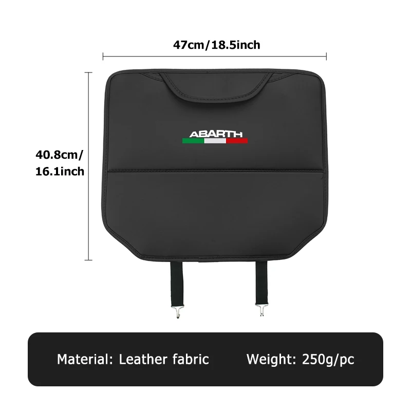 자동차 좌석 뒷면 보관함 Abarth 124 125 500 695 5CC TC 스파이더 팬더 용 후면 마모 방지 등받이 안티 킥 패드