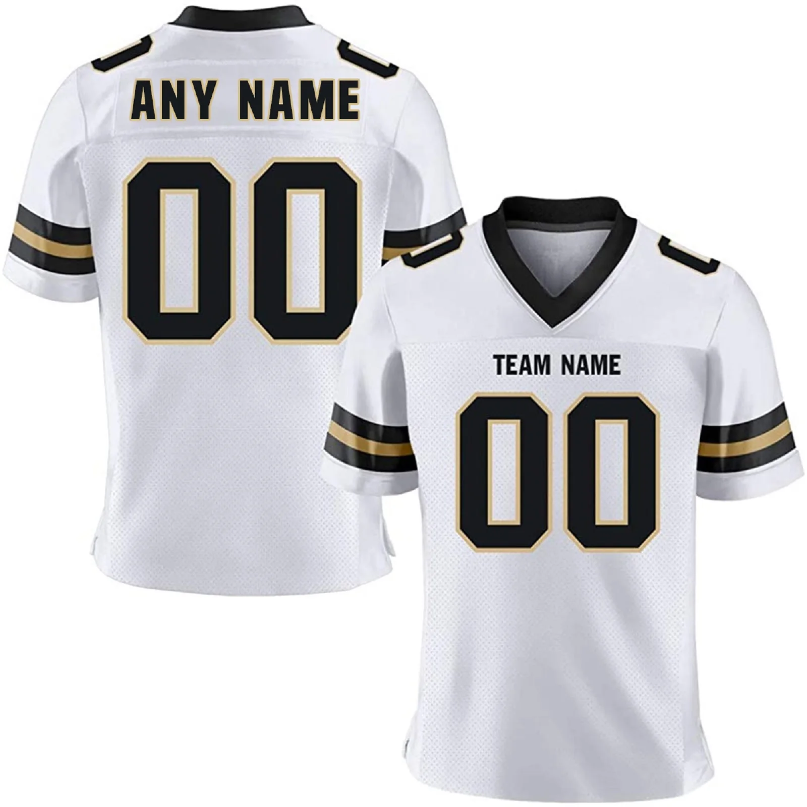 Camiseta de fútbol americano personalizada de los New Orleans Saints, nombre del equipo personalizado, número, uniforme transpirable para adultos y niños, regalo para fanáticos