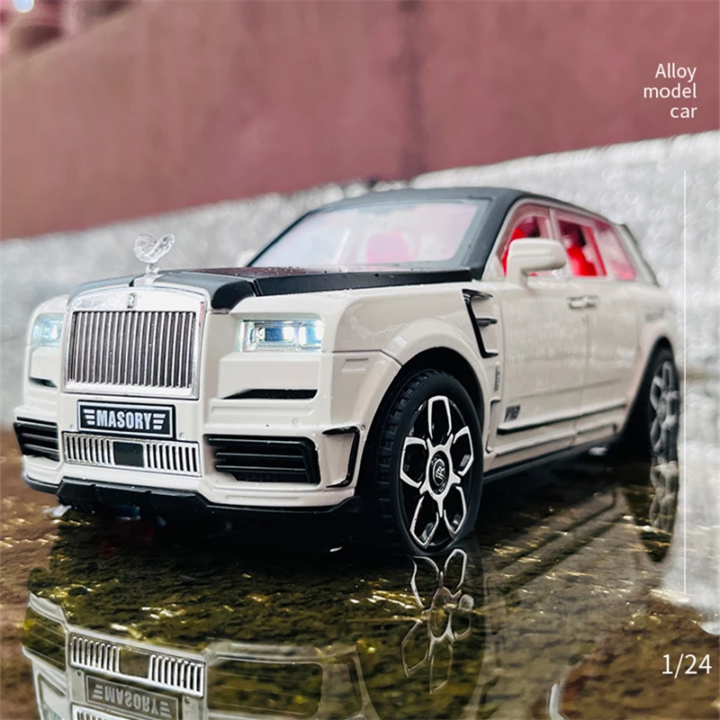 1:24 Rolls Royce Cullinan Masory SUV Alloy Luxy Car Model Diecasts Metal Toy Car Model Simulation Sound and Light Childrens Gift 2