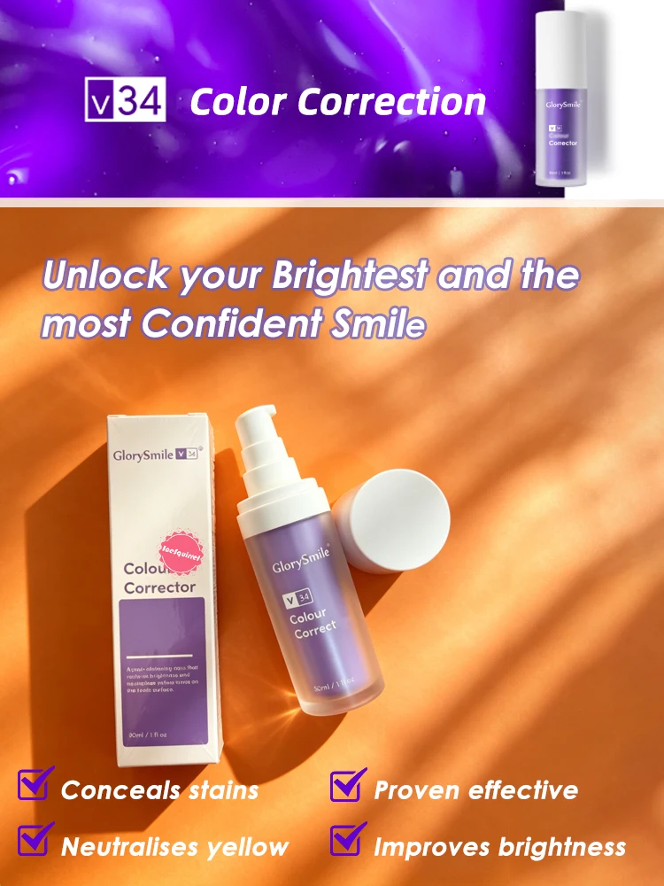 Dentifrice violet pour blanchiment des dents et anti-taches_voghion.com