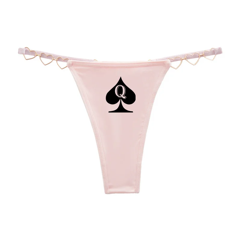Neuer Queen of Spade Sexy Tanga für Frauen, Liebesdekoration, Baumwolle, Schritt, niedrige Leibhöhe, Unterwäsche, Freundin, Ehefrau, Liebe, kostenloser und lustiger Tanga – Detail 15