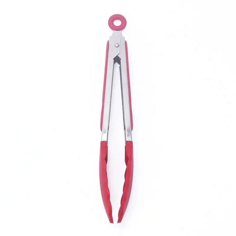 Food Tongs Kitchen Utensils Set Kitchen Tongs Silicone Non-slip Cooking Clip Clamp BBQ Salad Tools Grill Kitchen Accessories Silicone Food Tong Stainless Steel