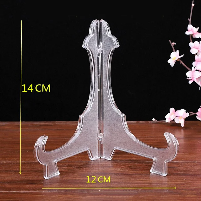 Easels Plate Holders Transparent Display Dish Stand Weddings Photo Picture Frame
