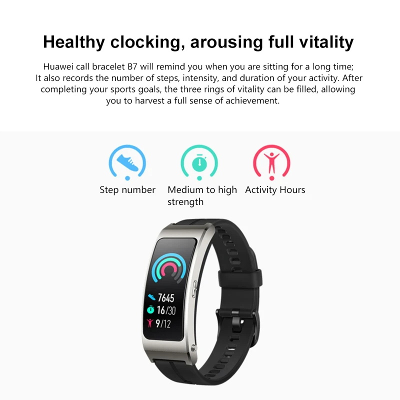 Huawei TalkBand B7 Smart Bracelet Heart Rate Blood Oxygen Health