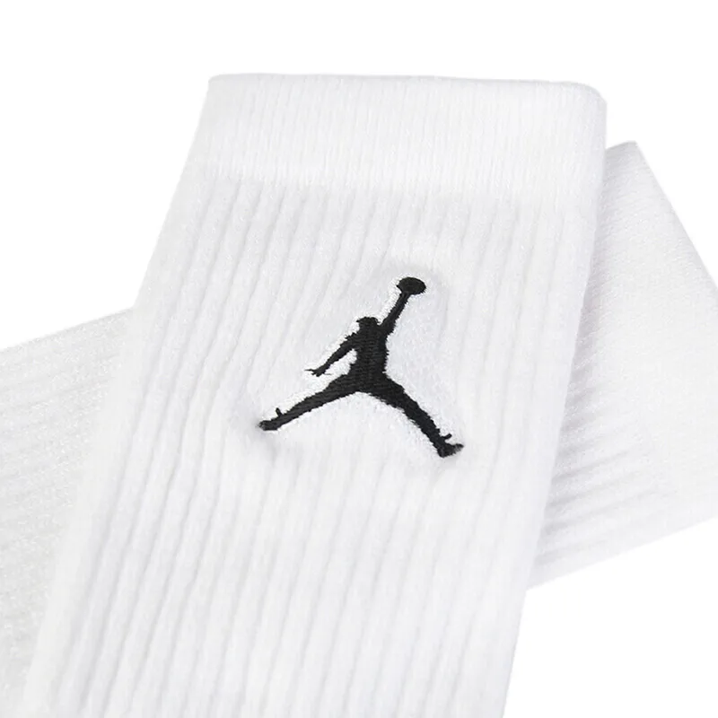 Nike (NIKE) 3-Pack Socks for Men and Women: Air Jordan Training Breathable Casual Socks, Mid-Calf Sports Socks SX5545-019