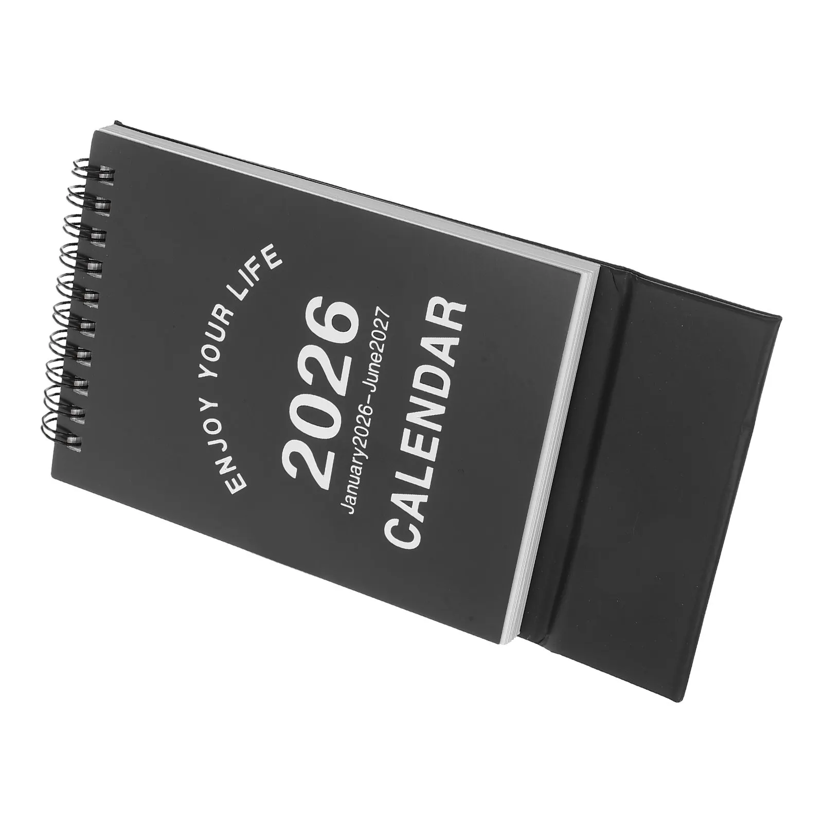 2Pcs 2026 데스크탑 캘린더 사무실 홈용 미니 스탠딩 플립 스파이럴 캘린더 18개월 플래너 2026년 1월부터 2027년 6월까지 소형