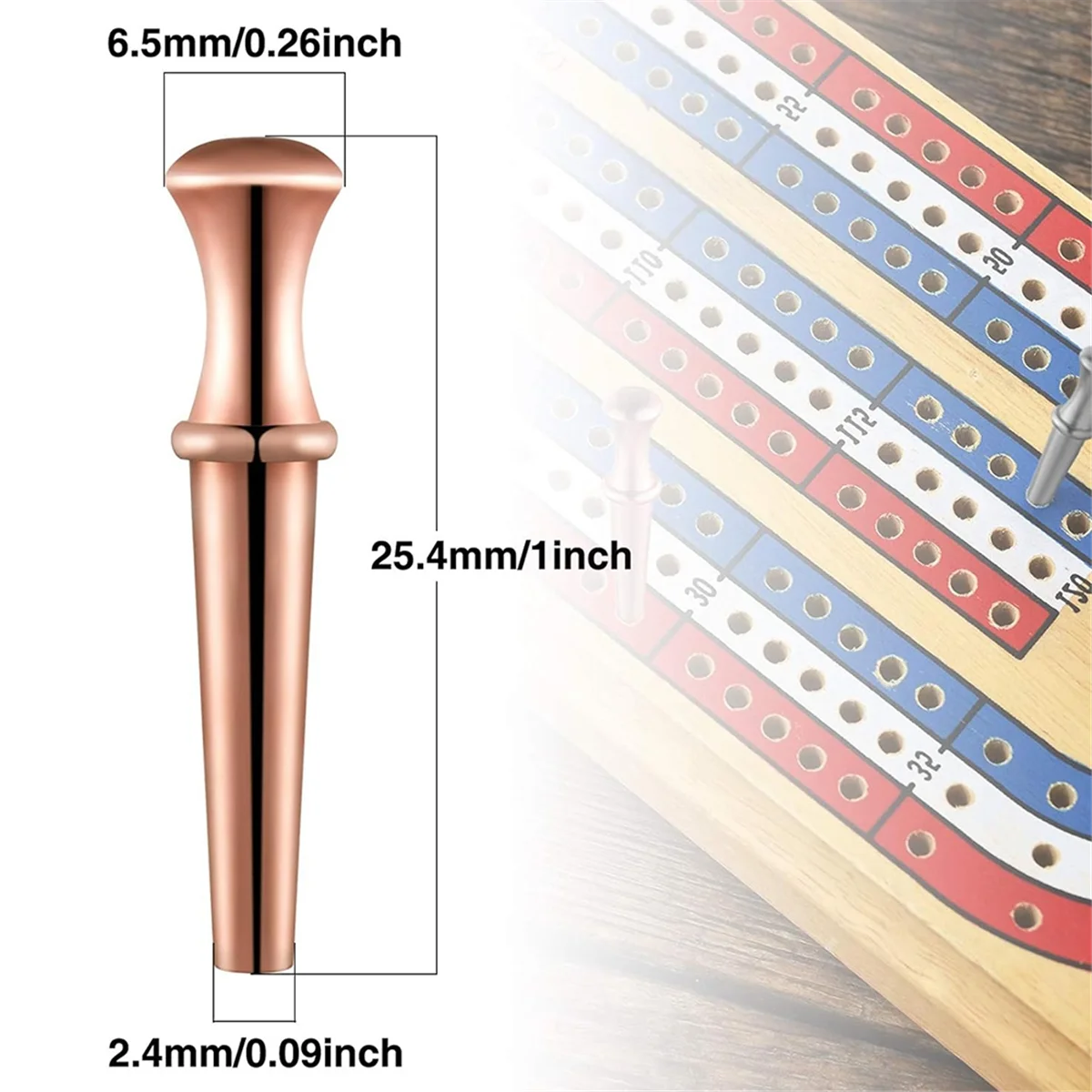 BAAU 48 Pcs Metal Cribbage Pegs Cribbage Board Pegs for 1/8 Holes Toy Game Accessories for Traditional Board Game