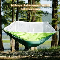 Portable Outdoor Camping Leisure Double Mosquito Net Hammocks  Garden Travel Tourist Nature Hike Sleeping Hanging Hammock Swing 3