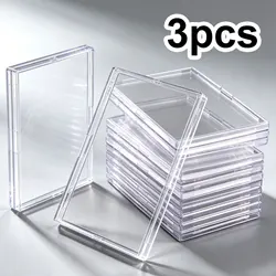 Premium Clear Acrylic Card Protectors - Rigid Sleeves for Trading and Sports Cards (3 Pack) (3PCS)