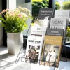 Metal Wire Magazine Rack with 4 Open Tiers, Holds Magazines & Brochures, Black,for livingroom,office 6