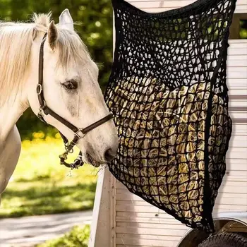 1Pcs New Slow Feed Hay Net Hanging 80x90cm Horse Hay Bag Large Capacity Hay Feeder Bag for Horses Goat Sheep