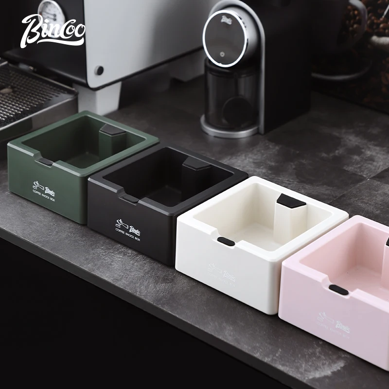 Premium ABS Coffee Knock Box with Square Anti-Slip Design and Silicone Base