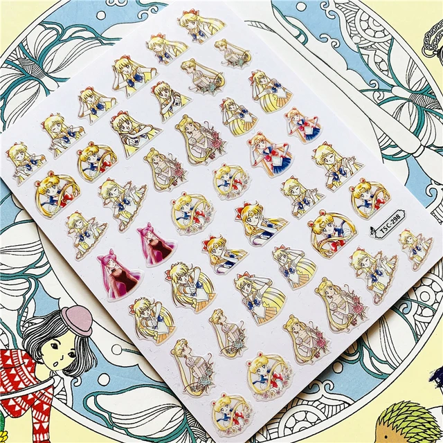 TSC-119 TSC-282 TSC-130  Japanese hot blooded anime 3D Back glue Nail Art Stickers Decals Sliders Nail ornament decoration TSC-298