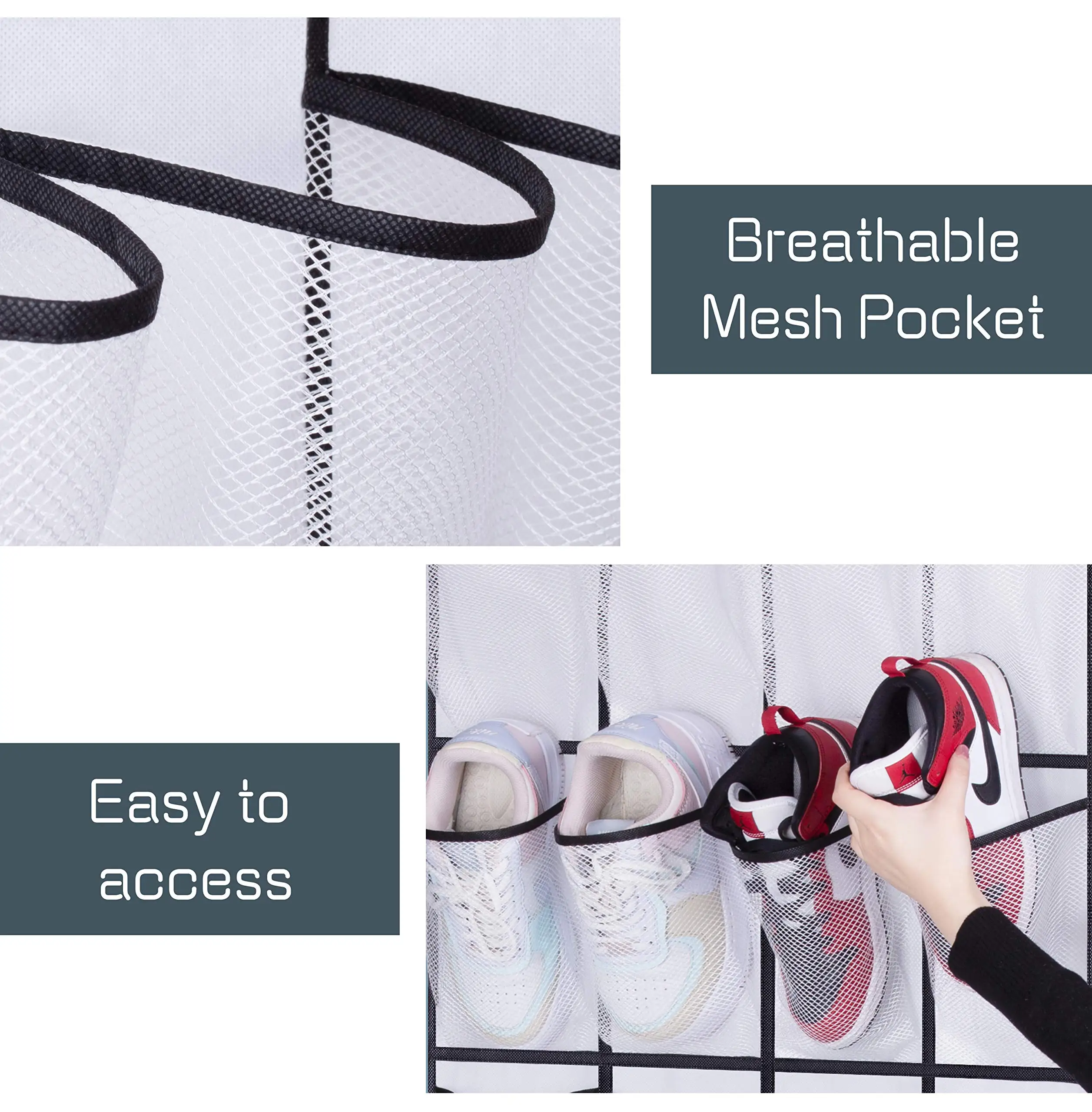 24/28 Grid Simple Door Shoe Rack Wall-mounted Doorway Slippers Home Indoor Paste Storage Hanging Door Shoe Rack wall mounted organizer shoe organizer shoe hanging rack