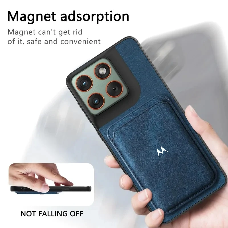 Vintage Magnetic Card Wallet Holder Phone Case with Leather Protective Cover