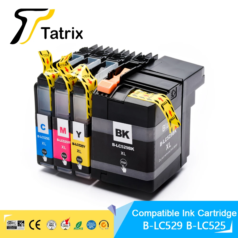 Ink Cartridge Tatrix Compatible Brother LC529 LC525 529XL 525XL For Brother DCP-J100 DCP-J105 MFC-J200 Printer