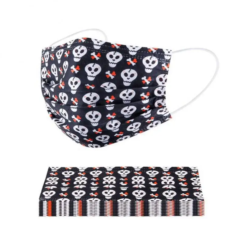 1~4SETS Disposable Print Mask For Adult Children's Face Mask 3-layer Breathable Safety Dust-proof 8 Style Outdoor Mask Health 3