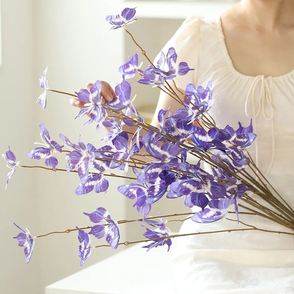 1PCS Schmetterling Künstliche Blumen Bouquet 112CM Gefälschte Blumen Hochzeit Dekoration für Home Decor Garten Vase Ornament Zubehör – Detail 7