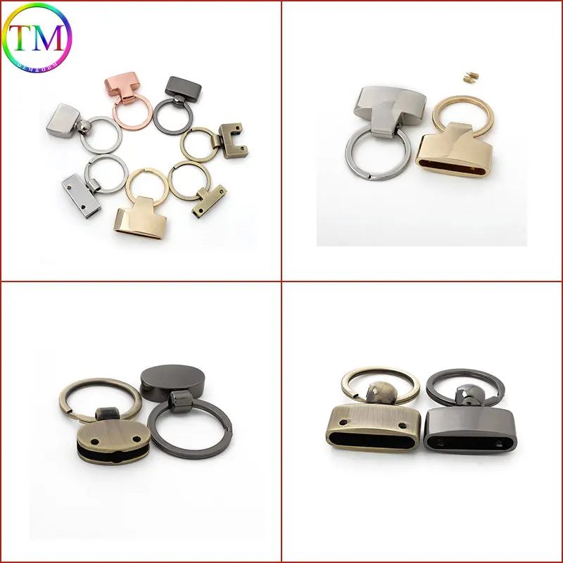 10-50 Pieces High Quality Metal Key Ring T-Shape Key Fob With Split Key Rings,Key Fob Hardware Keychain Hardware Accessories Key