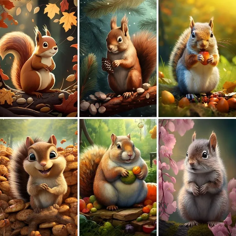 

Набор для алмазной живописи DIY 5D белка для взрослых, полная вышивка фотографий искусства, рукоделия, подарок, алмаз малованни