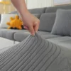 Arches Jacquard Stretch Sofa Cover Polar Fleece Removable Couch Seat Cover WashableAll Season Universal Cover 2
