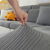 Arches Jacquard Stretch Sofa Cover Polar Fleece Removable Couch Seat Cover WashableAll Season Universal Cover 2