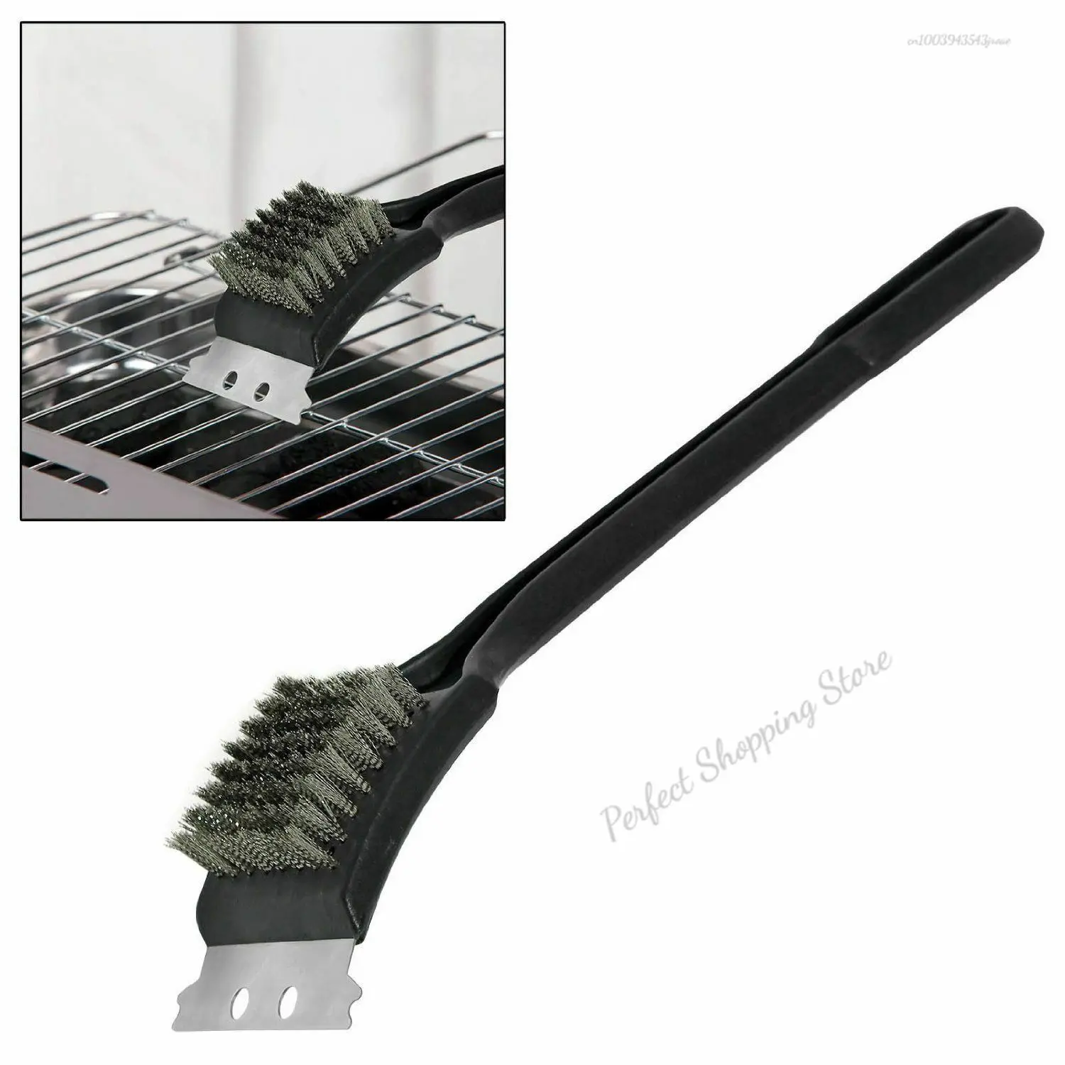 BBQ Cleaning Brush Barbecue Oven Grill Steel Scraper Brushes Household Kitchen Tools