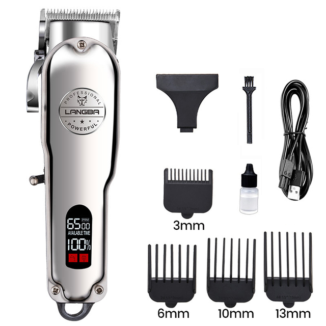 Dog Hair Clipper All Metal Rechargeable Pet Trimmer Cat Shaver Cutting Machine Puppy Grooming Haircut Low Noice