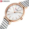 CURREN 9081 Women Quartz Watch Round Silvery Golden Clock Simple Fashion Casual Wristwatch for Ladie 2