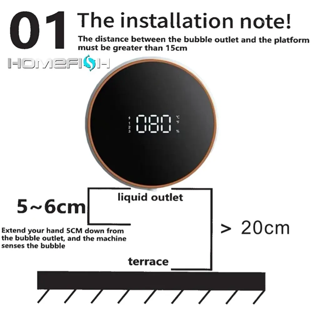 Soap Dispenser 280ml Touchless Motion Sensor 1200mah Wall-Mounted Liquid Washing Hand Device