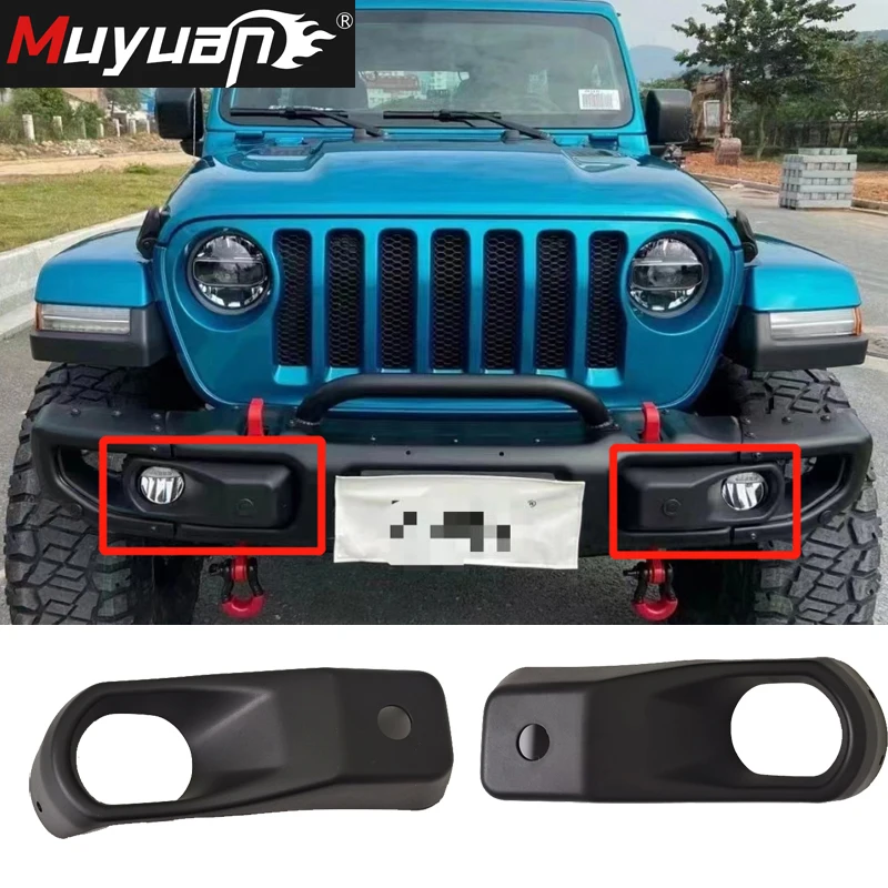 front fog lamp cover plastic suitable for Jeep Wrangler JL 2018 2019 2021 2022 10th anniversary bumper