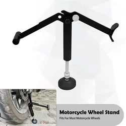Universal Motorcycle Wheel Stand Labor-Saving Support Lifter - Heavy-Duty Metal Swingarm Frame (Black Wheel Stand)