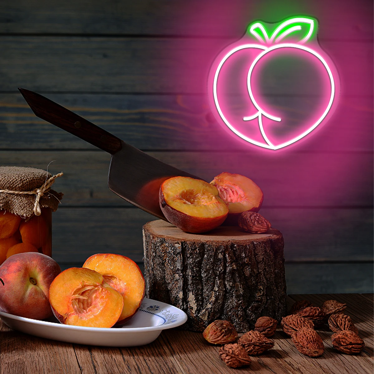 Description Picture 4 of itemPeach-shaped, custom-made neon lights for parties, birthday gifts, bedroom decorations, lighting up your own atmosphere