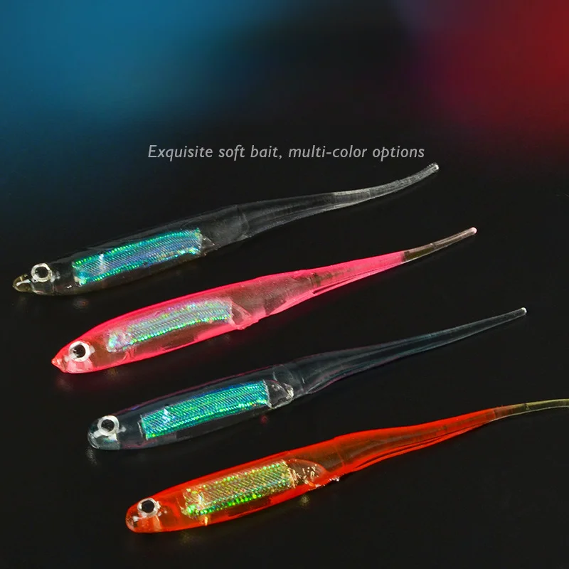 

10pcs 9cm 2.7g Rainbow Color Sequin Spinnerbait Swing Silicone Artificial Bait Saltwater Jig Head Fishing Soft Worm Lures