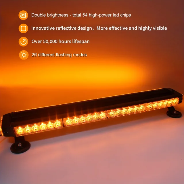 Gyrophare Orange Xprite Rouge LED Beacon Strobe Lumière Pour Vehicules D'urgence & Plus Round LED Light Bar Car & Truck Light Bars - Foto 9